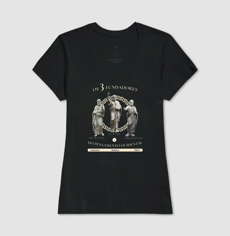 Camiseta Filosofia "Os 3 Fundadores do Pensamento Ocidental" | Sócrates, Platão e Aristóteles - Imagem 6