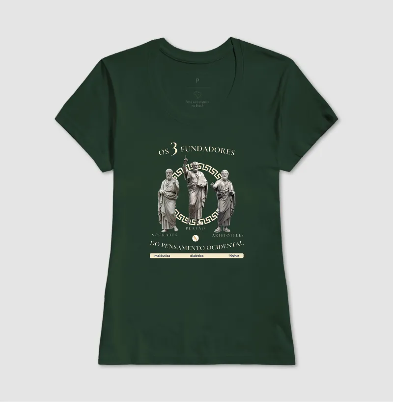 Camiseta Filosofia "Os 3 Fundadores do Pensamento Ocidental" | Sócrates, Platão e Aristóteles - Imagem 16
