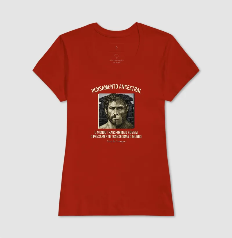 "Camiseta O Pensamento Ancestral — O mundo transforma o homem, o pensamento transforma o mundo" - Imagem 14