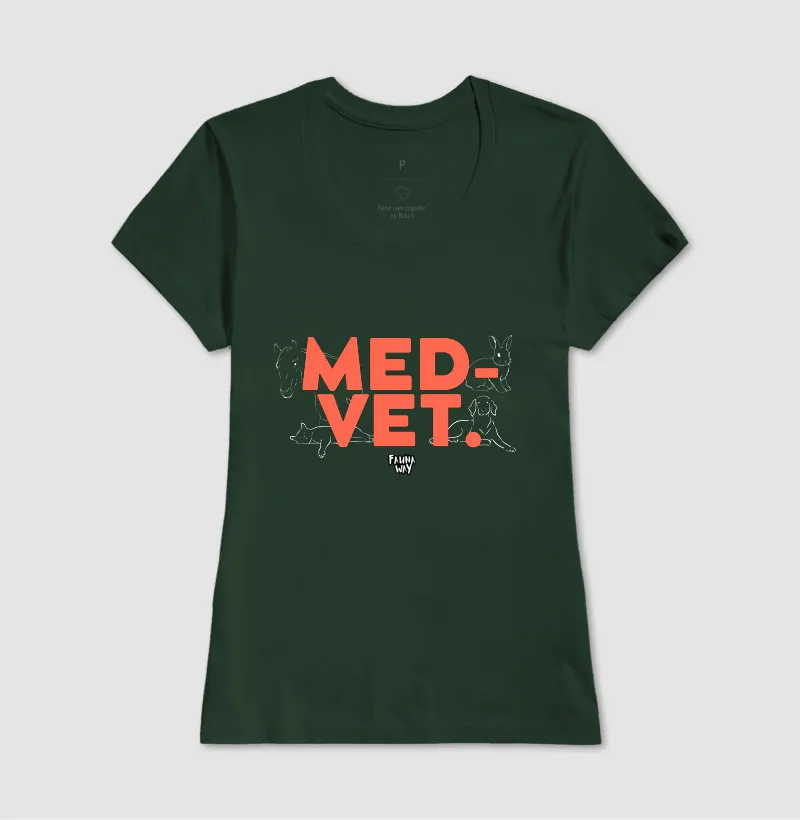 Camiseta MED-VET Medicina Veterinária Profissão Algodão - Fauna Way - Imagem 11