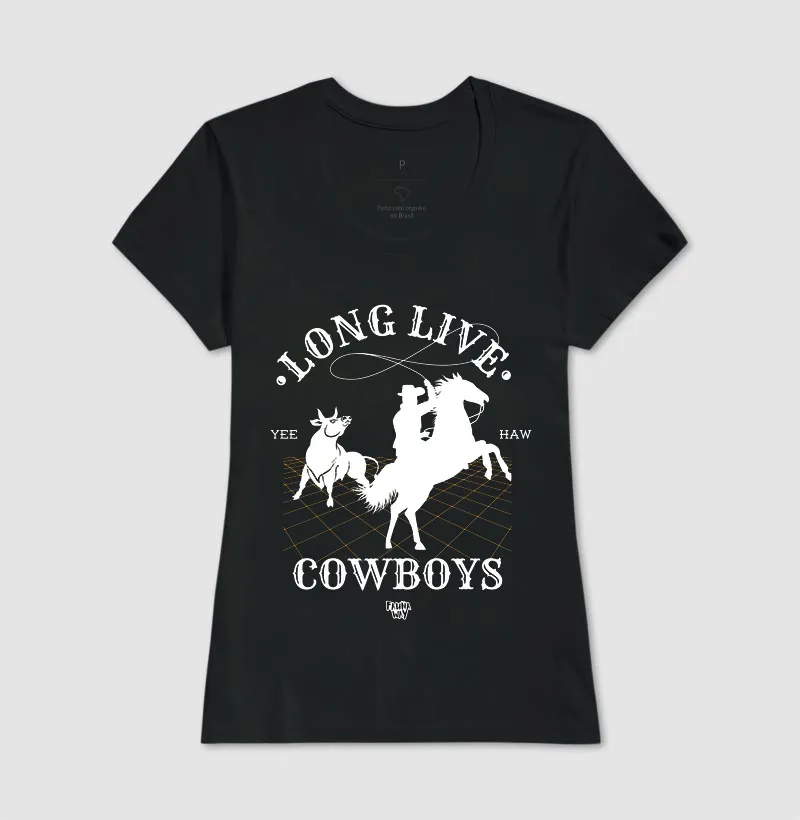 Camiseta Vida Longa aos Cowboys Cavalo Country Veterinária Algodão - Fauna Way - Imagem 3