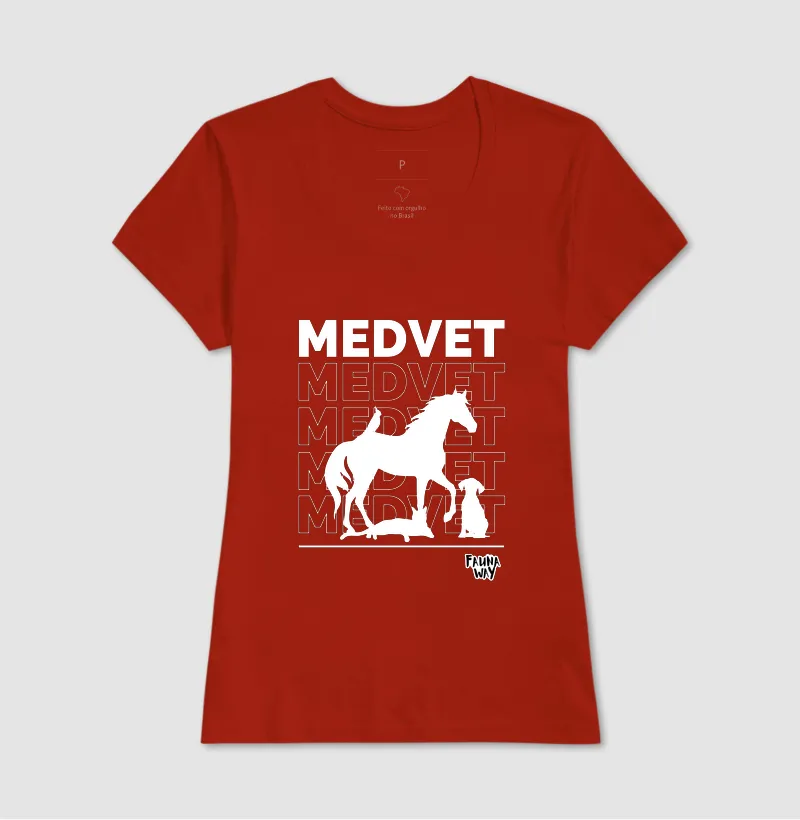 Camiseta Med Vet Silhueta Medicina Veterinária Animais Algodão - Fauna Way - Imagem 11