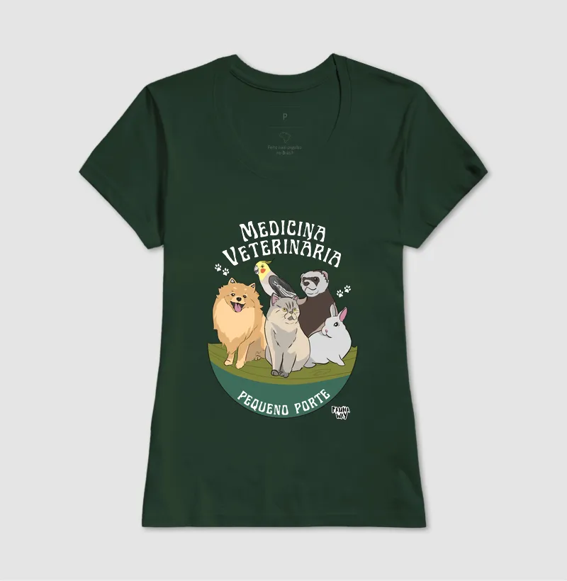 Camiseta Medicina Veterinária Pequeno Porte Pets Animais Algodão - Fauna Way - Imagem 13
