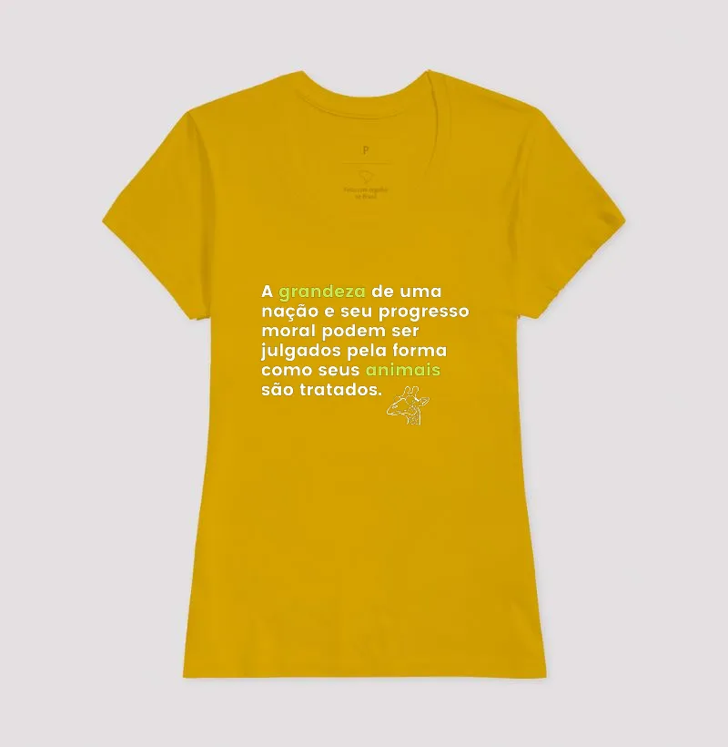 Camiseta Citação Mahatma Gandhi Proteção Animal Frases Algodão - Fauna Way - Imagem 14
