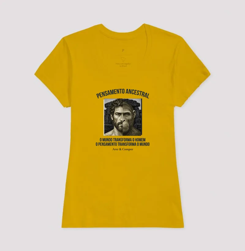 "Camiseta O Pensamento Ancestral — O mundo transforma o homem, o pensamento transforma o mundo" - Imagem 18
