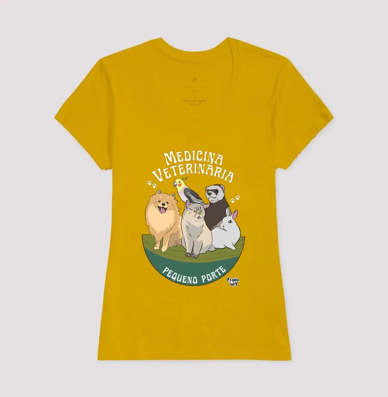 Camiseta Medicina Veterinária Pequeno Porte Pets Animais Algodão - Fauna Way - Imagem 14