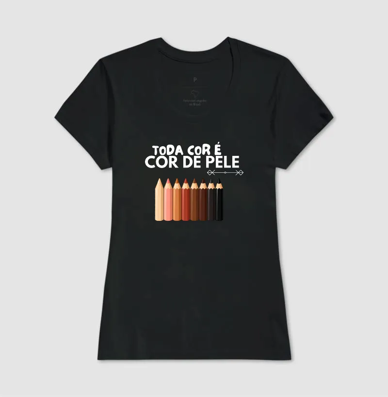 Camiseta Toda Cor é Cor de Pele — Lápis - Imagem 6