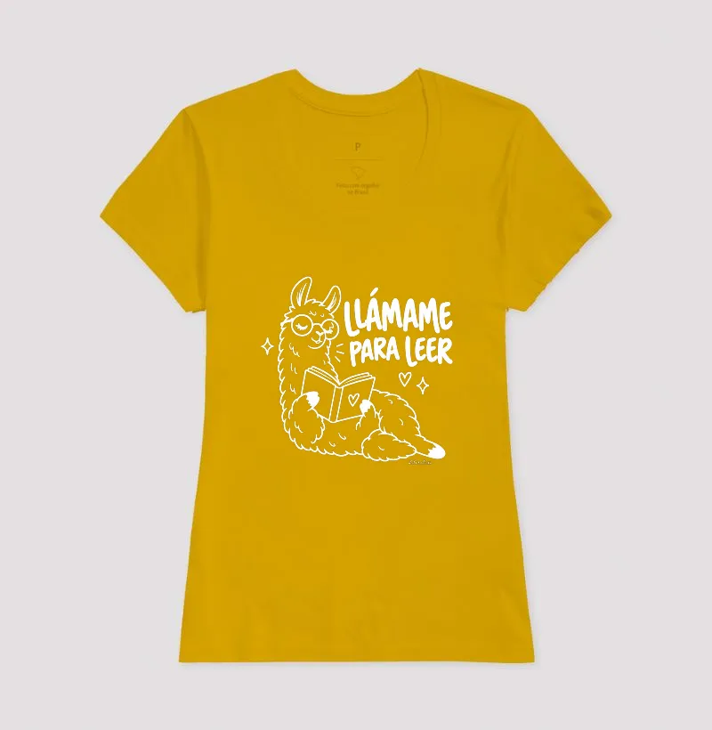 Camiseta Llámame para Leer — Lhama Leitora - Imagem 15