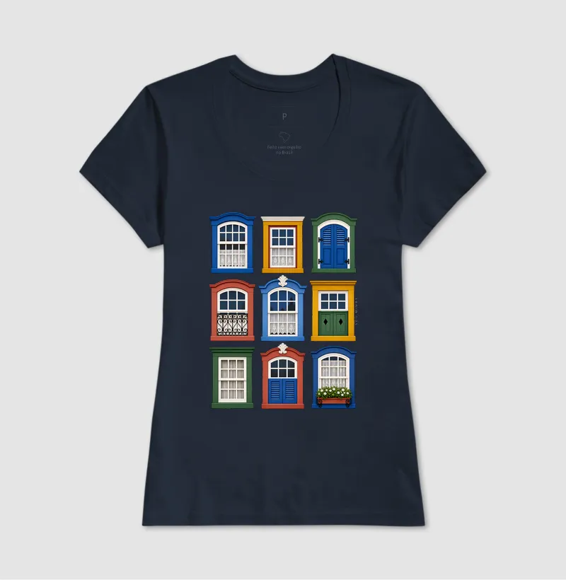 Camiseta Janelas de Minas | Arquitetura Colonial | Charme das Gerais - Imagem 9