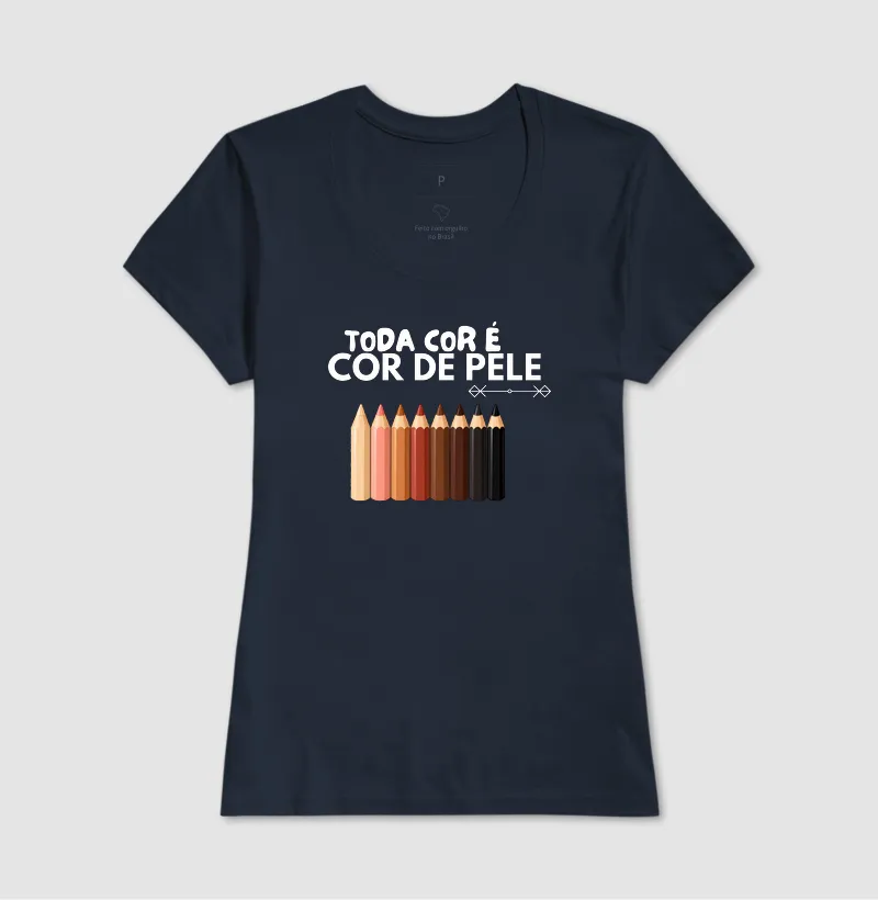 Camiseta Toda Cor é Cor de Pele — Lápis - Imagem 10