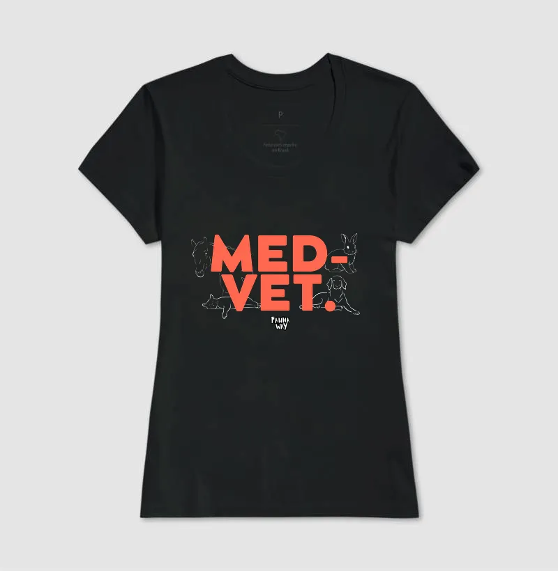 Camiseta MED-VET Medicina Veterinária Profissão Algodão - Fauna Way - Imagem 3