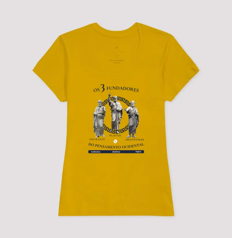 Camiseta Filosofia "Os 3 Fundadores do Pensamento Ocidental" | Sócrates, Platão e Aristóteles - Imagem 18
