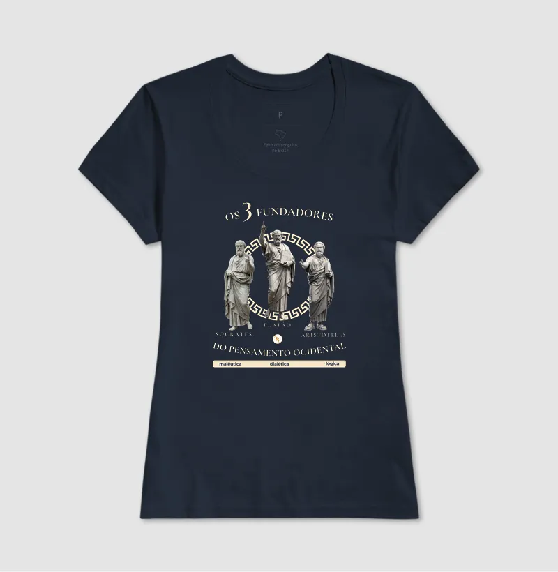 Camiseta Filosofia "Os 3 Fundadores do Pensamento Ocidental" | Sócrates, Platão e Aristóteles - Imagem 10