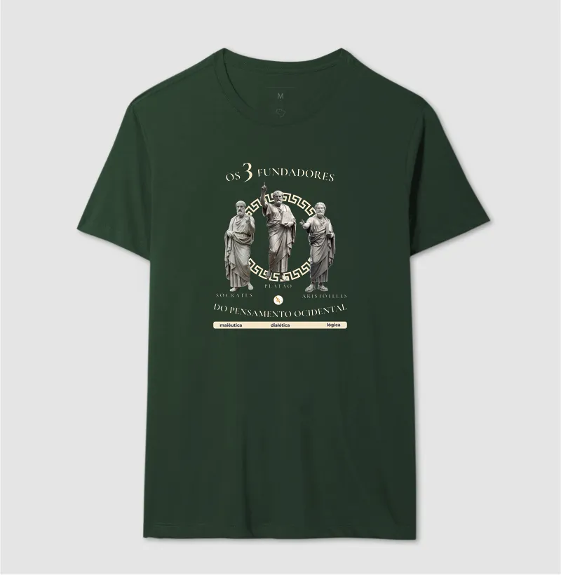 Camiseta Filosofia "Os 3 Fundadores do Pensamento Ocidental" | Sócrates, Platão e Aristóteles - Imagem 15
