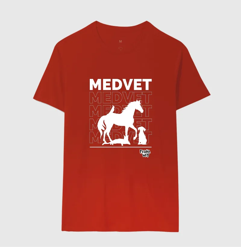 Camiseta Med Vet Silhueta Medicina Veterinária Animais Algodão - Fauna Way - Imagem 10