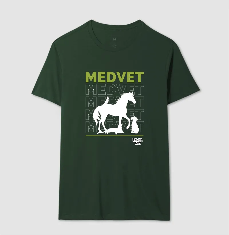 Camiseta Med Vet Silhueta Medicina Veterinária Animais Algodão - Fauna Way - Imagem 12