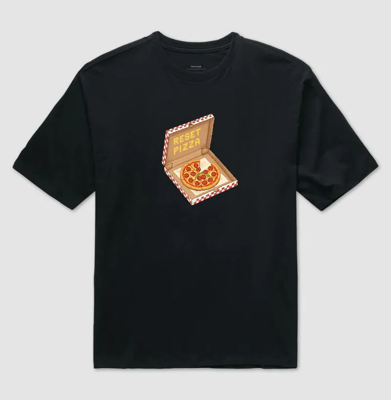 Camiseta Oversized Reset Pizza Reset8Bit