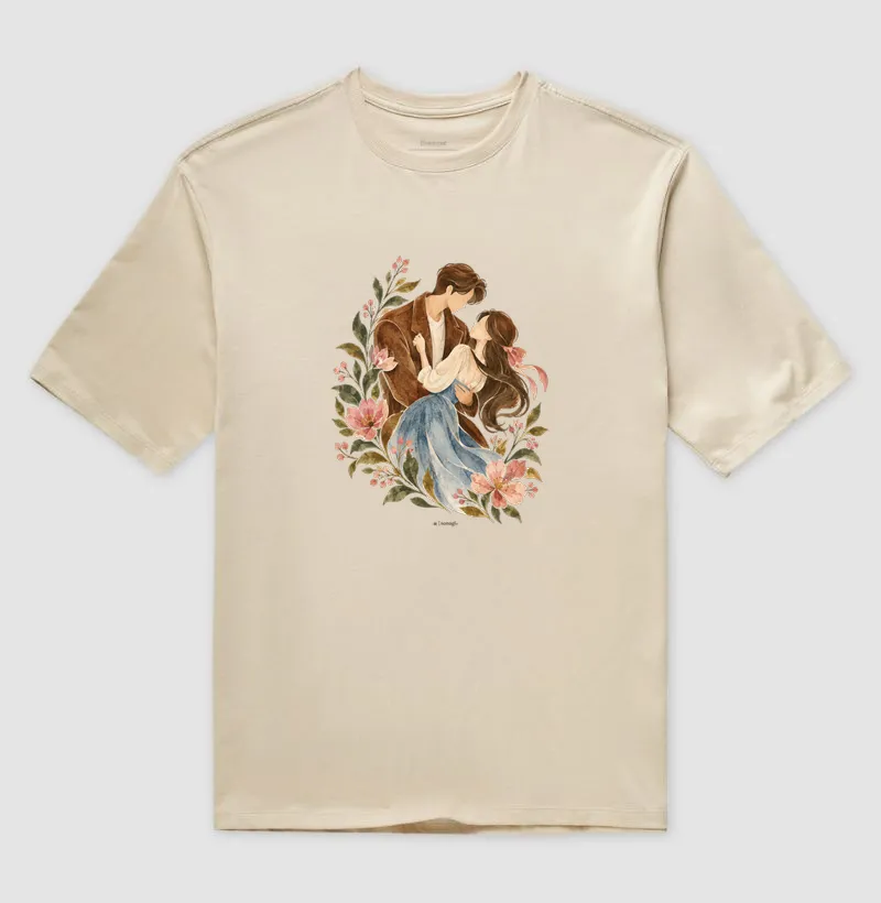 Camiseta Oversized Queda nos Braços - Cena de todo dorama | Camiseta Dorameira em Aquarela - Imagem 3