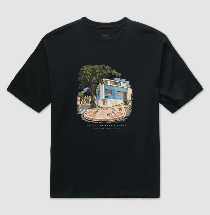 Camiseta Da Esquina Pro Mundo | Música de Minas | Memória das Gerais - Oversized - Imagem 5