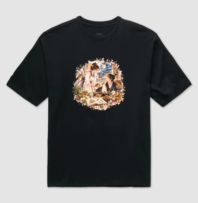 Camiseta Oversized - Sabores do Destino em Aquarela - Imagem 2