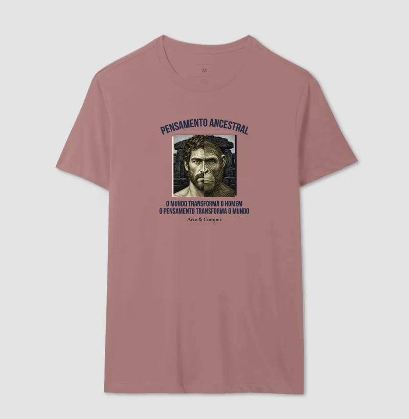 "Camiseta O Pensamento Ancestral — O mundo transforma o homem, o pensamento transforma o mundo" - Imagem 19