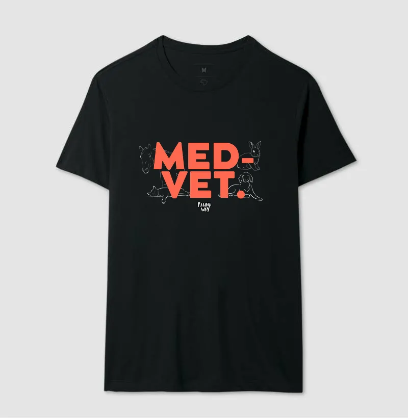 Camiseta MED-VET Medicina Veterinária Profissão Algodão - Fauna Way - Imagem 2