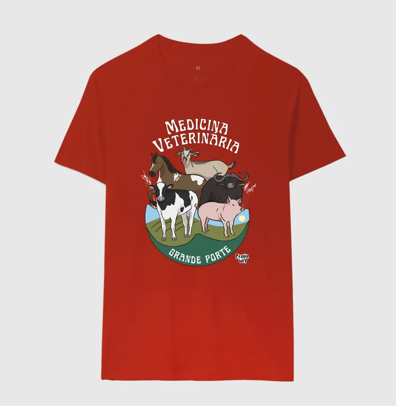 Camiseta Medicina Veterinária Grande Porte Animais do Campo Algodão - Fauna Way - Imagem 10