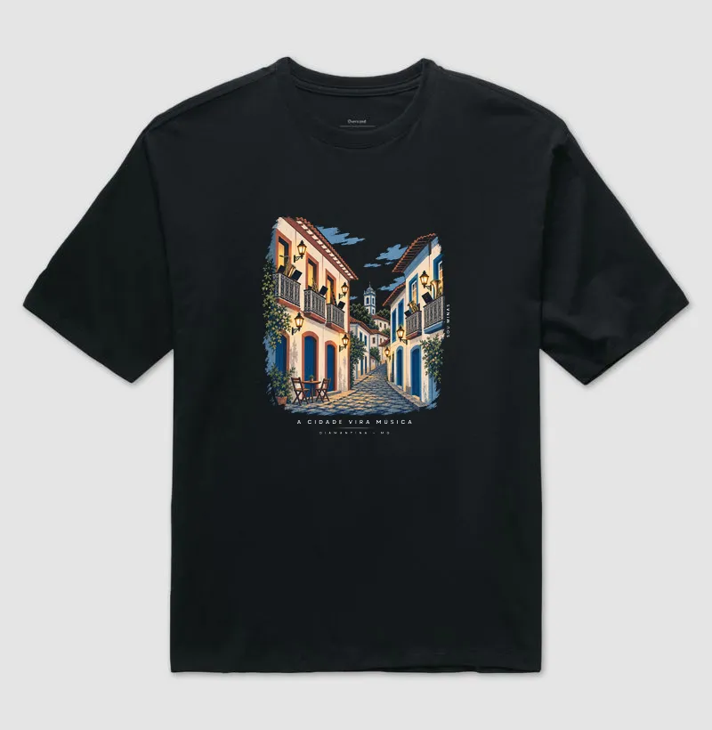 Camiseta A Cidade Vira Música | Diamantina MG | Música das Gerais - Oversized - Imagem 5
