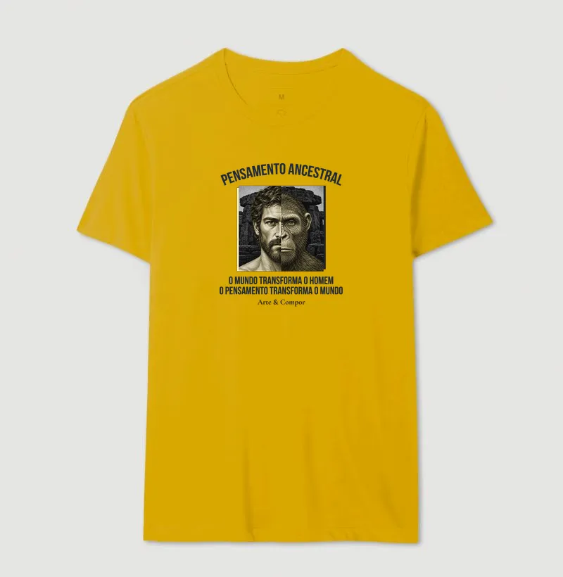 "Camiseta O Pensamento Ancestral — O mundo transforma o homem, o pensamento transforma o mundo" - Imagem 17