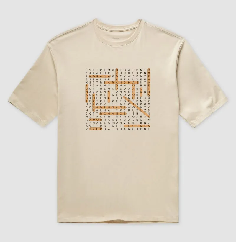 Camiseta Oversized Caça palavras dorameira