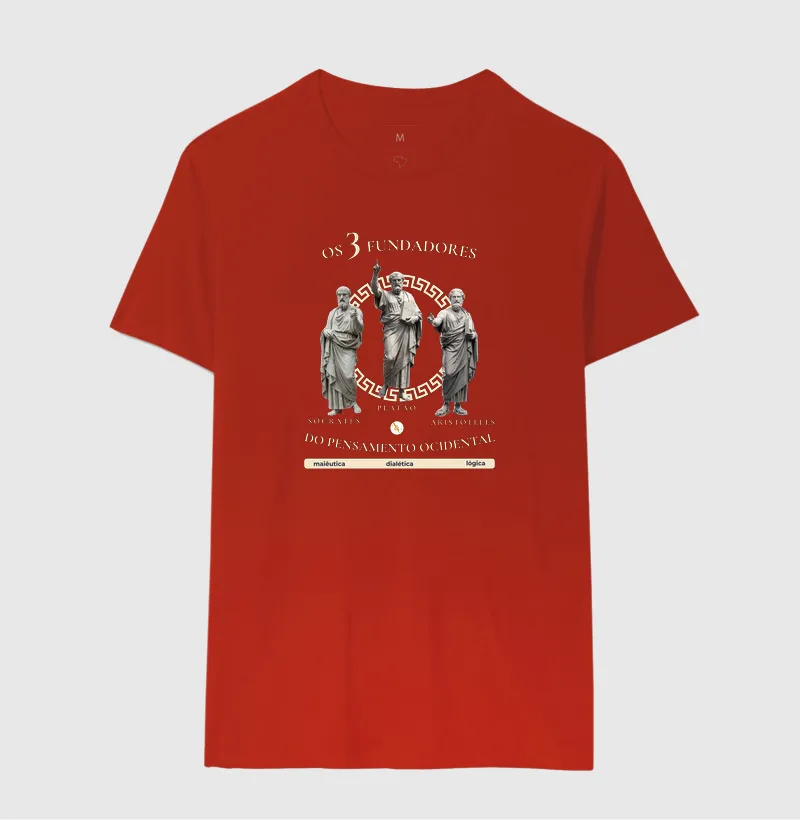 Camiseta Filosofia "Os 3 Fundadores do Pensamento Ocidental" | Sócrates, Platão e Aristóteles - Imagem 13