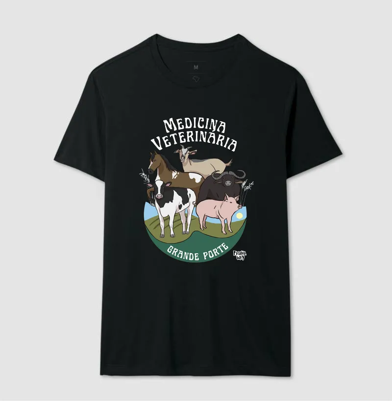 Camiseta Medicina Veterinária Grande Porte Animais do Campo Algodão - Fauna Way - Imagem 2