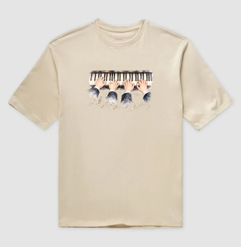 Camiseta Oversized - 4 mãos ao piano - Imagem 3