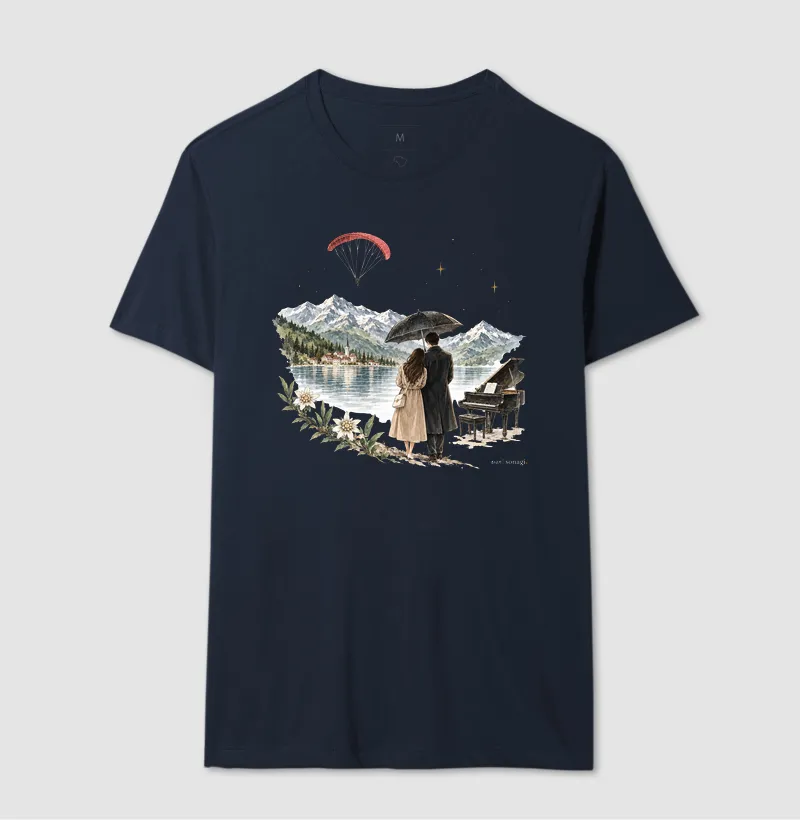 Camiseta Parapente, Piano e Suíça - Imagem 7