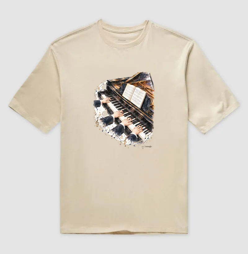 Camiseta Oversized - Quatro mãos ao piano - Imagem 3