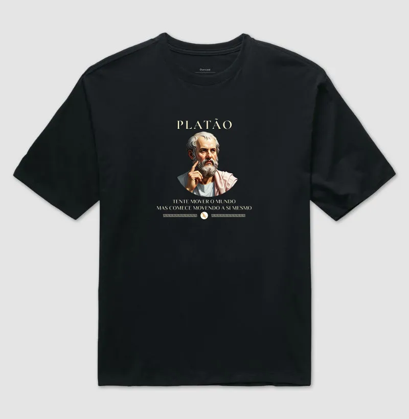 Camiseta O Primeiro Movimento - Platão | Estampa Filosófica Exclusiva - Imagem 2
