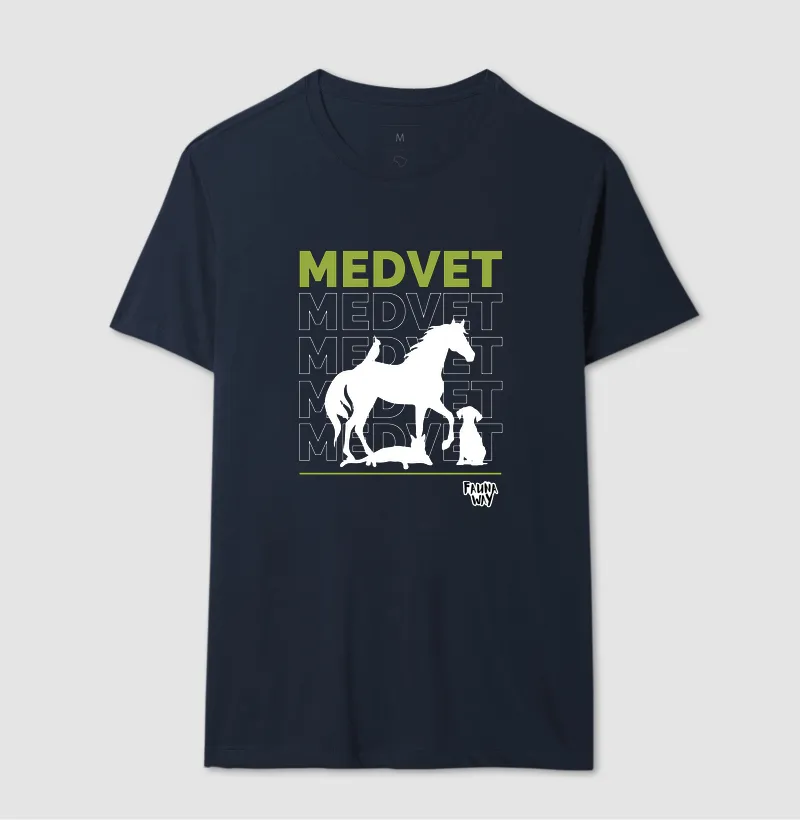 Camiseta Med Vet Silhueta Medicina Veterinária Animais Algodão - Fauna Way - Imagem 6
