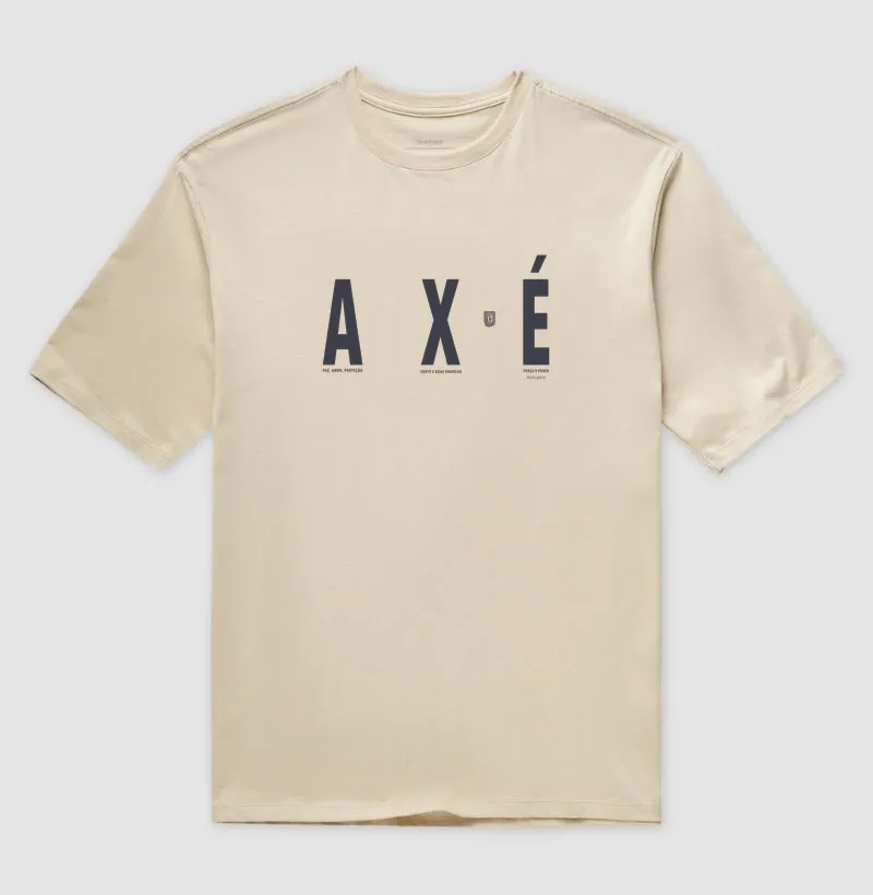 Oversized Axé é Paz, Amor, Proteção, Sorte, Boas Energias, Força e Poder Maria Patuá