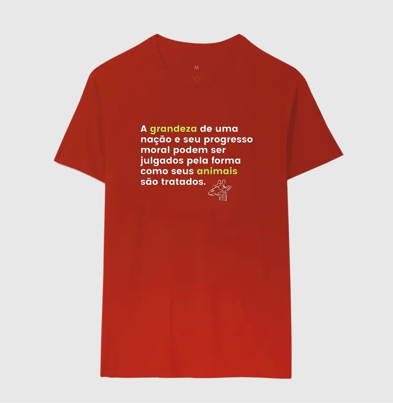 Camiseta Citação Mahatma Gandhi Proteção Animal Frases Algodão - Fauna Way - Imagem 10