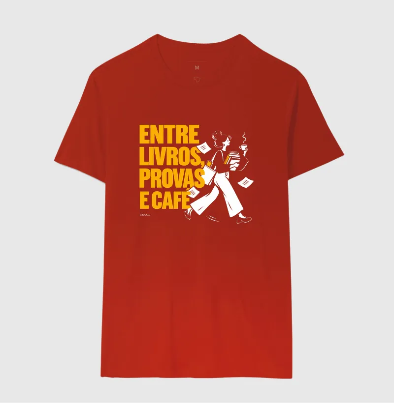 Camiseta Entre Livros, Provas e Café - Imagem 10