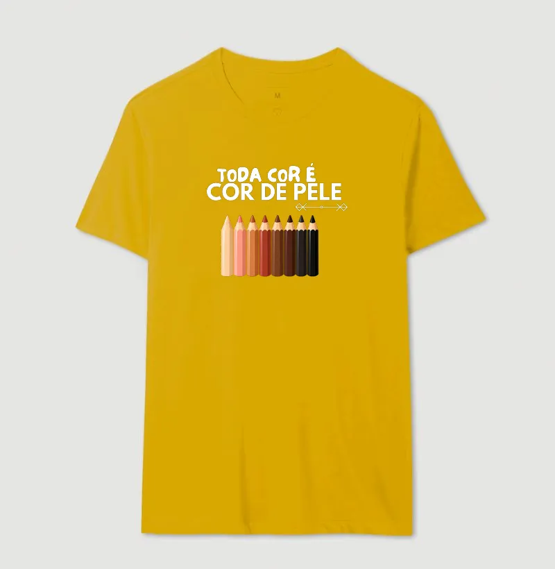 Camiseta Toda Cor é Cor de Pele — Lápis - Imagem 17