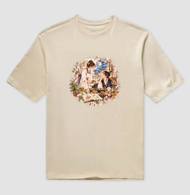 Camiseta Oversized - Sabores do Destino em Aquarela - Imagem 3