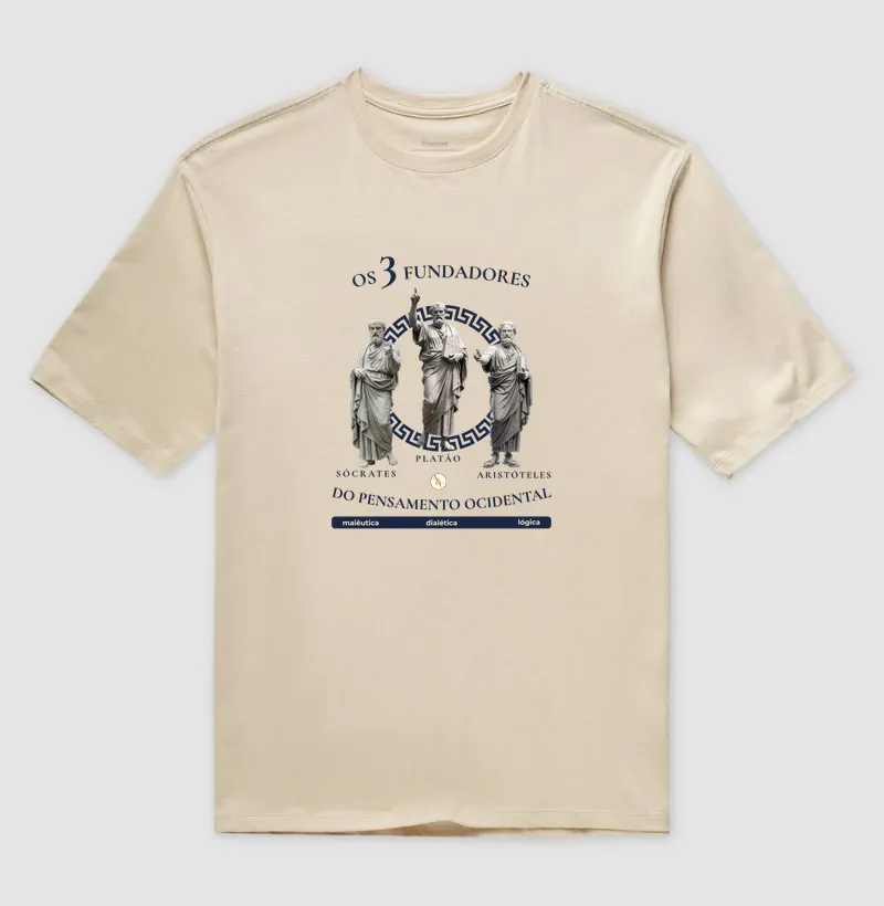 Camiseta Filosofia "Os 3 Fundadores do Pensamento Ocidental" | Sócrates, Platão e Aristóteles - Imagem 4