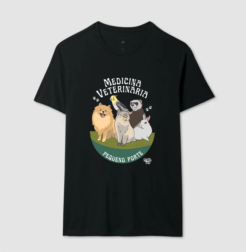Camiseta Medicina Veterinária Pequeno Porte Pets Animais Algodão - Fauna Way - Imagem 2
