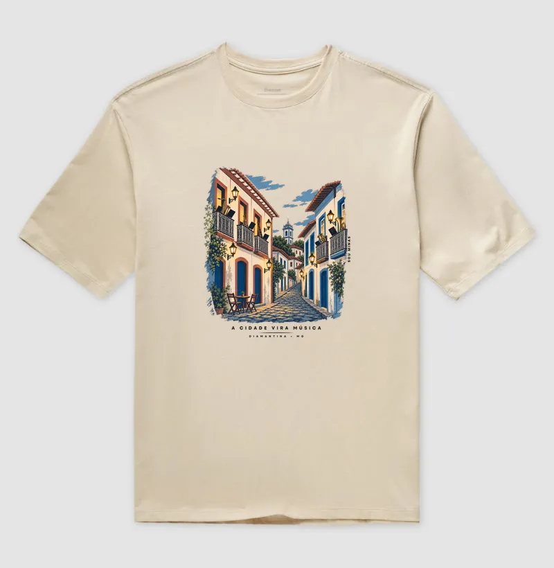 Camiseta A Cidade Vira Música | Diamantina MG | Música das Gerais - Oversized - Imagem 7