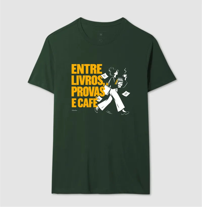 Camiseta Entre Livros, Provas e Café - Imagem 12