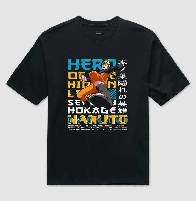 Camiseta Oversized - Naruto Uzumaki
