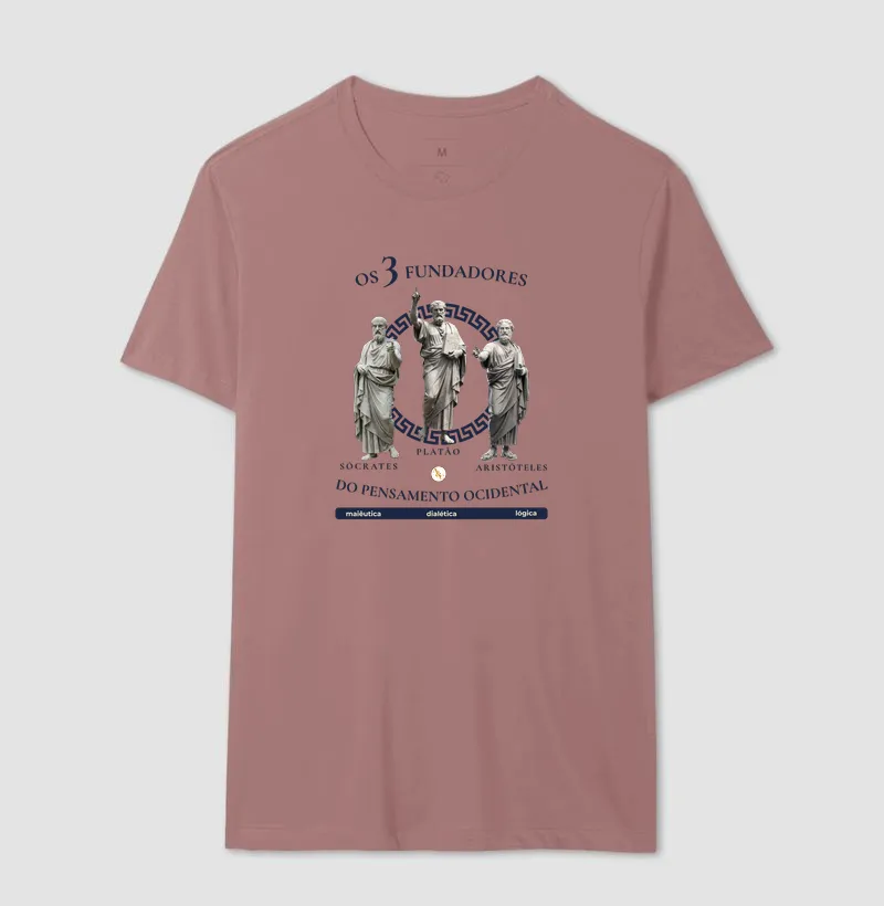 Camiseta Filosofia "Os 3 Fundadores do Pensamento Ocidental" | Sócrates, Platão e Aristóteles - Imagem 19