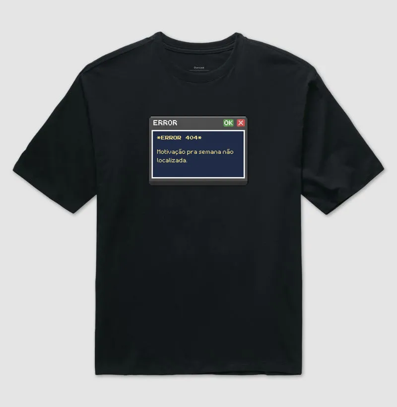 Camiseta Oversized Error 404 Reset8Bit