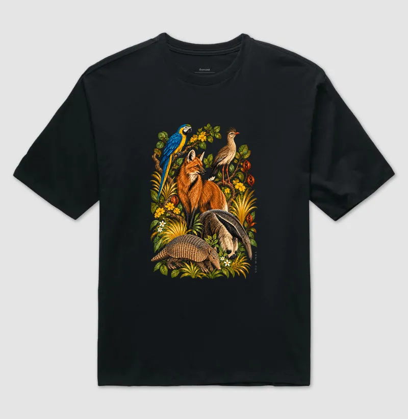Camiseta Fauna de Minas | Animais do Cerrado | Natureza das Gerais - Oversized - Imagem 4